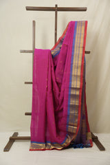 Rani Pink Gadwal Cotton Silk Saree - SRRPGCSS186