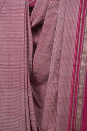Magenta Stripes Cotton Ilkal Saree - SRMSCIS1036