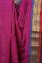 Rani Pink Gadwal Cotton Silk Saree - SRRPGCSS186