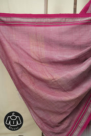 Magenta Stripes Cotton Ilkal Saree - SRMSCIS1036