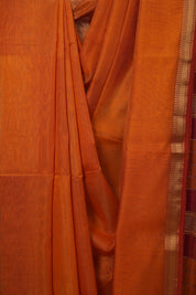 Orange Maheshwari Tissue Saree - SROMTS602