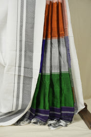 White Cotton Ilkal Saree - SRWCIS1032