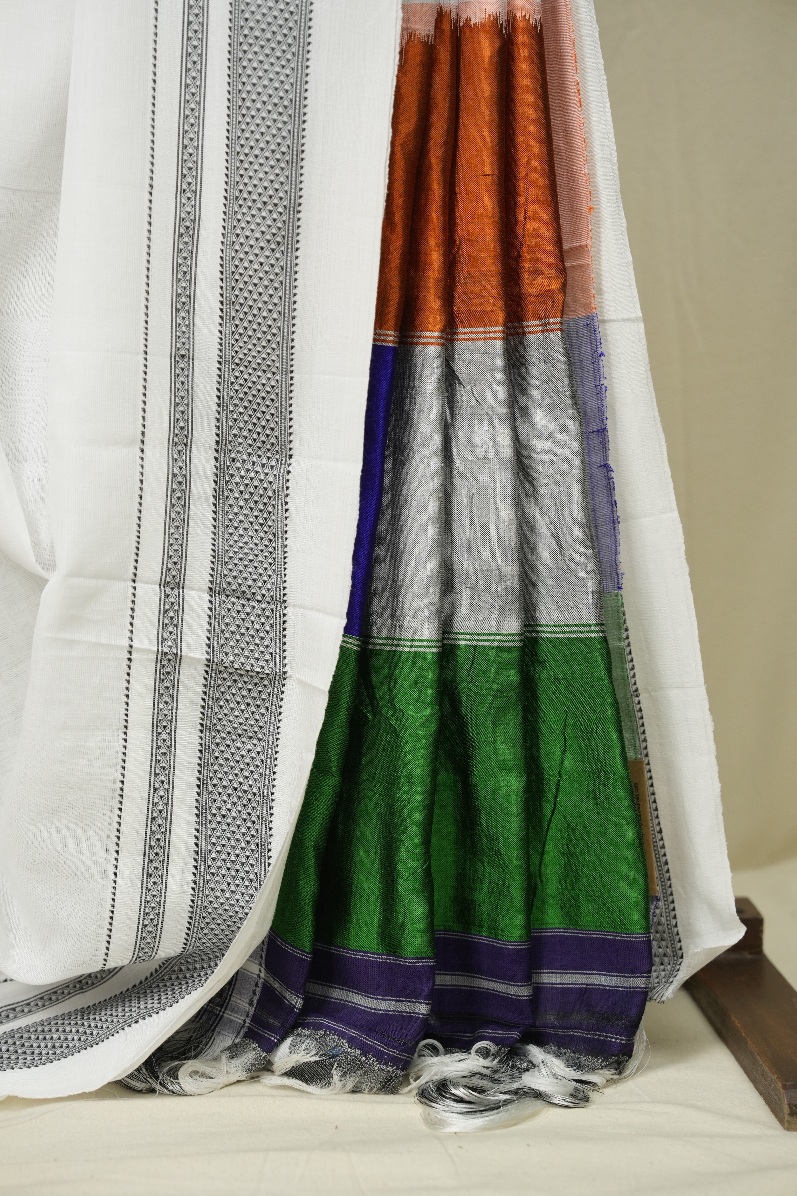 White Cotton Ilkal Saree - SRWCIS1032