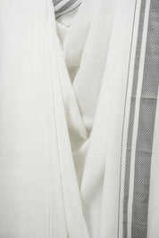 White Cotton Ilkal Saree - SRWCIS1032