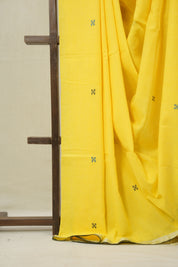 Yellow Bengal Cotton Jamdani Saree - SRYBCJS206