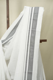 White Cotton Ilkal Saree - SRWCIS1032