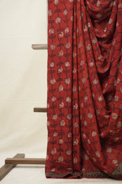 Maroon Black HBP Modal Silk Saree - SRMBMSS480
