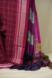 Maroon Cotton Ilkal Saree - SRMCIS1033