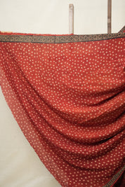 Maroon Black HBP Modal Silk Saree - SRMBMSS480