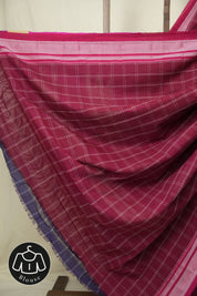 Maroon Cotton Ilkal Saree - SRMCIS1033