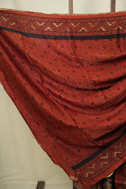 Black Modal Silk Saree -SRBMSS761