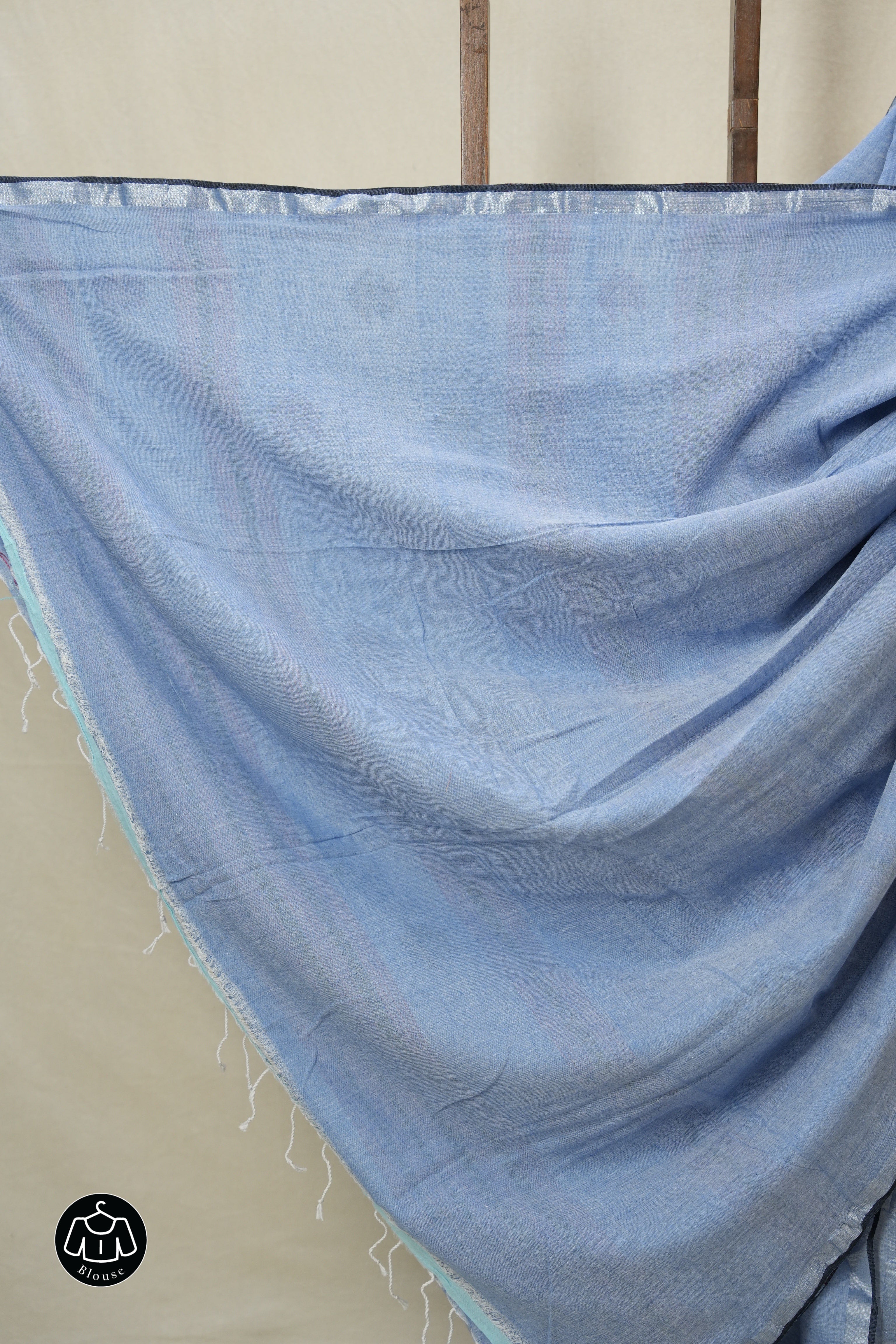 Light Blue Bengal Cotton Jamdani Saree - SRLBBCJS207