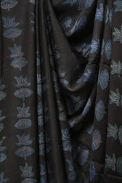 Black Modal Silk Saree -SRBMSS760