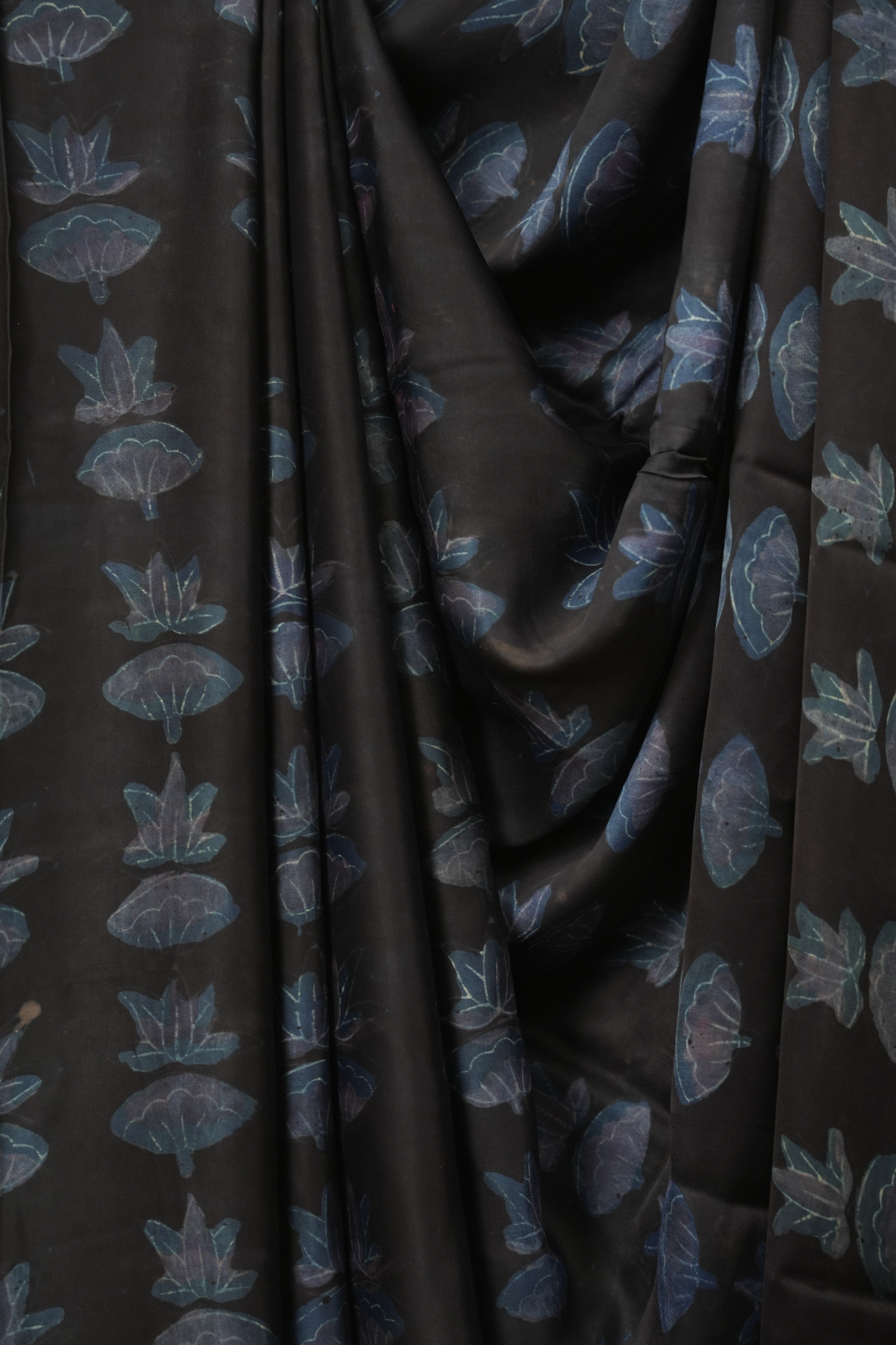 Black Modal Silk Saree -SRBMSS760