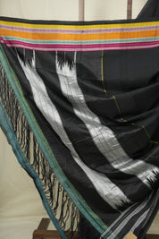 Black Cotton Ilkal Saree - SRBCIS1034