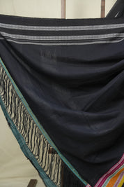 Black Cotton Ilkal Saree - SRBCIS1034