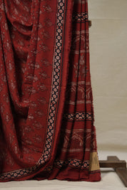 Maroon HBP Modal Silk Saree - SRMMSS479