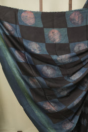 Black Modal Silk Saree -SRBMSS760