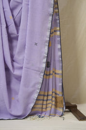 Lavender Bengal Cotton Jamdani Saree - SRLBCJS204