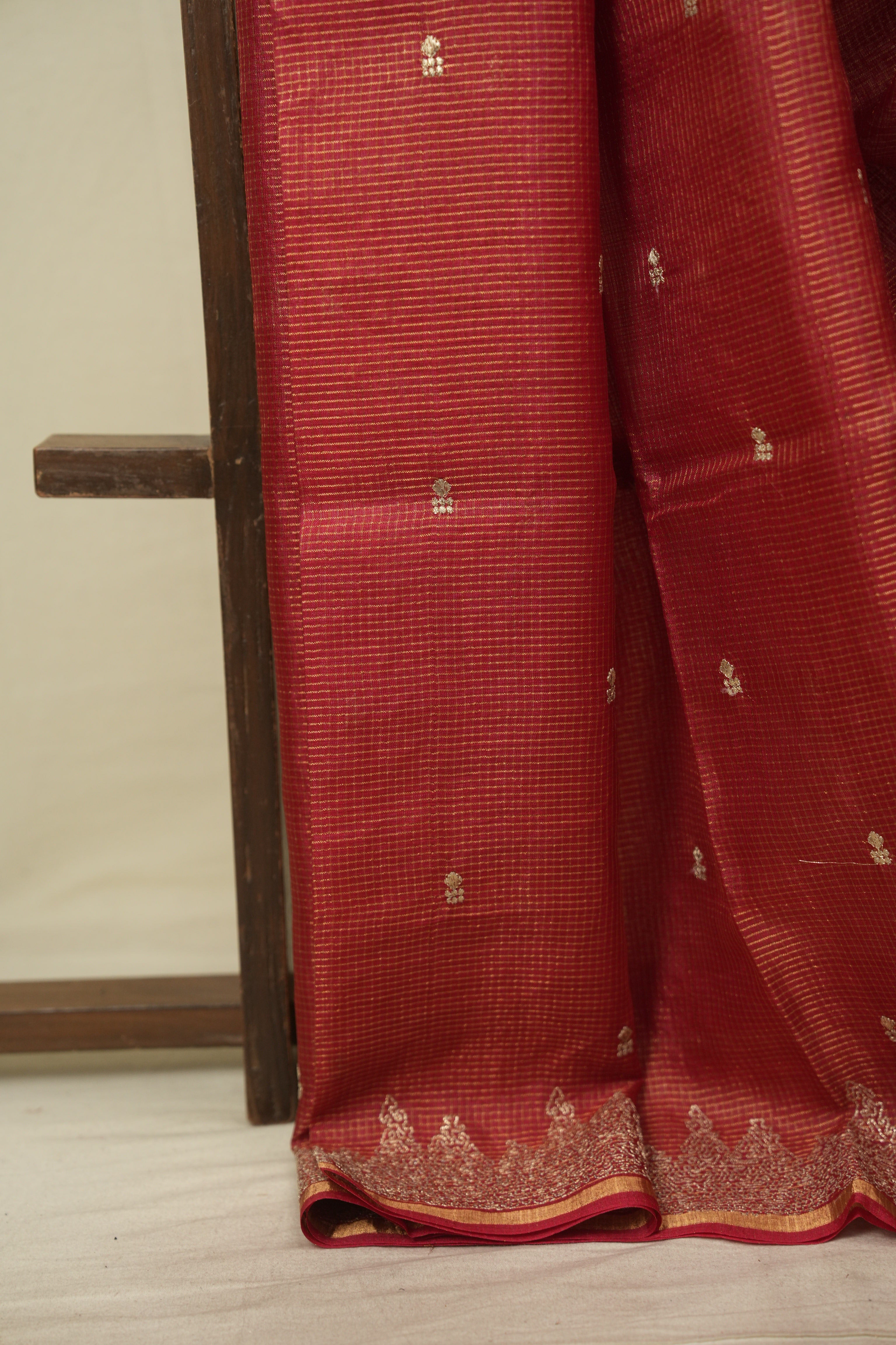 Pink Embroidered Tussar Silk Saree -SRPETSS1583