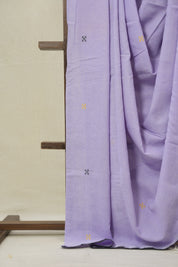 Lavender Bengal Cotton Jamdani Saree - SRLBCJS204