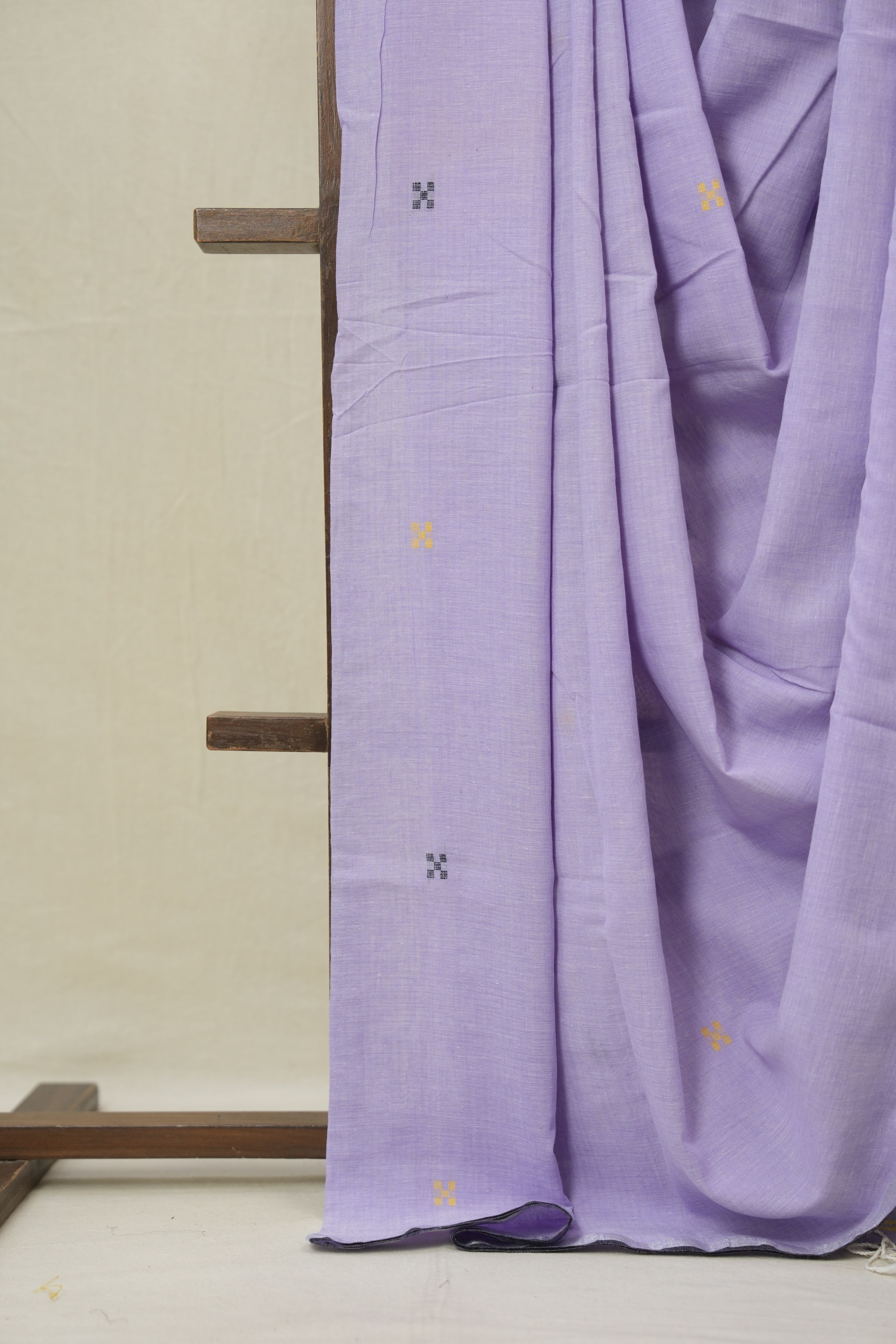 Lavender Bengal Cotton Jamdani Saree - SRLBCJS204