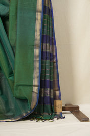 Green Maheshwari Tissue Saree - SRGMTS597