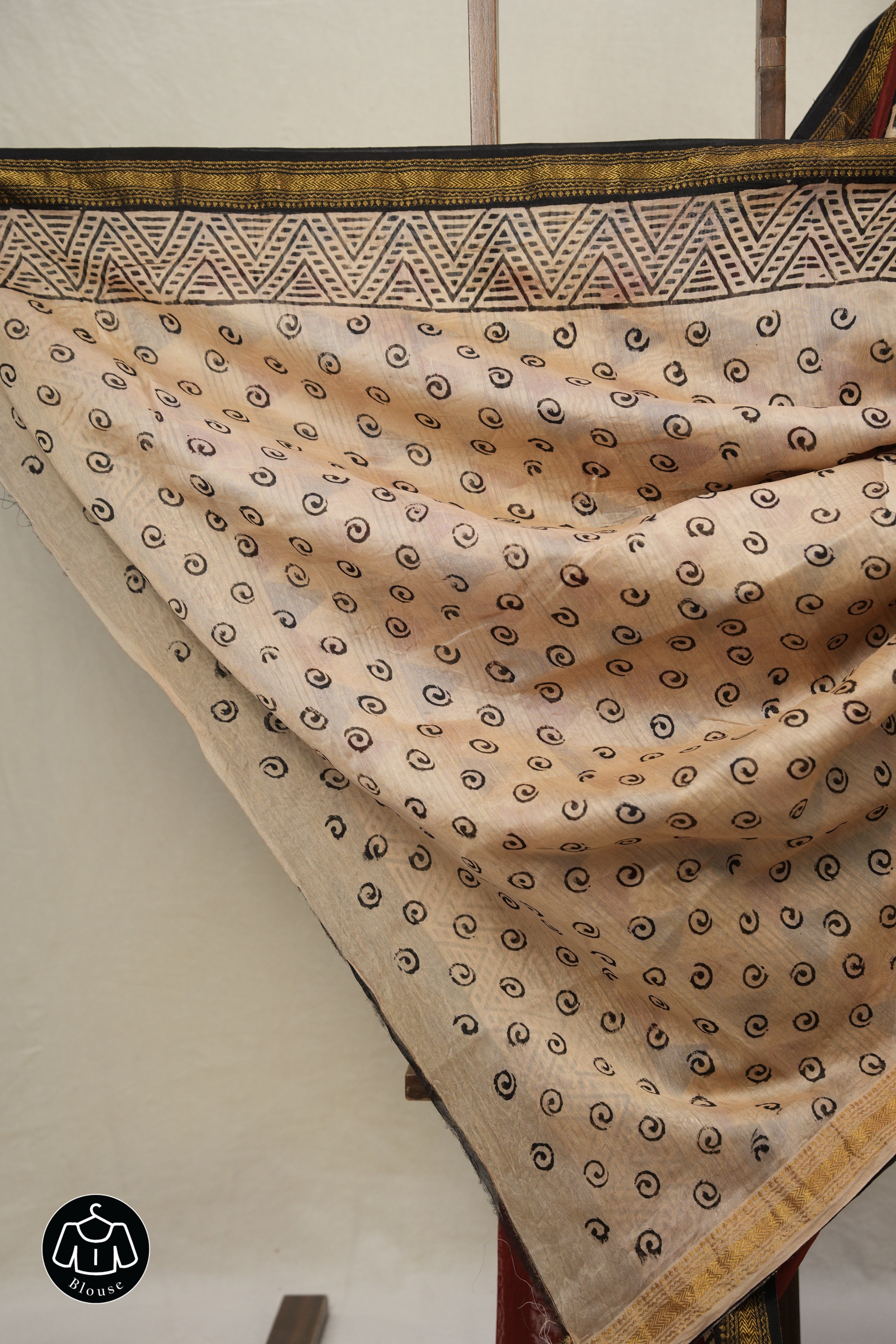 Maroon HBP Cotton Silk Saree With Maheshwari Border - SRMCSS1457