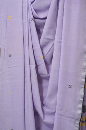 Lavender Bengal Cotton Jamdani Saree - SRLBCJS204