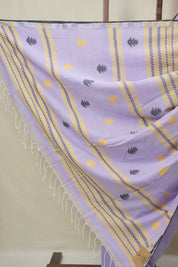 Lavender Bengal Cotton Jamdani Saree - SRLBCJS204