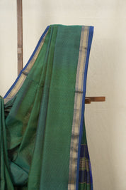 Green Maheshwari Tissue Saree - SRGMTS597