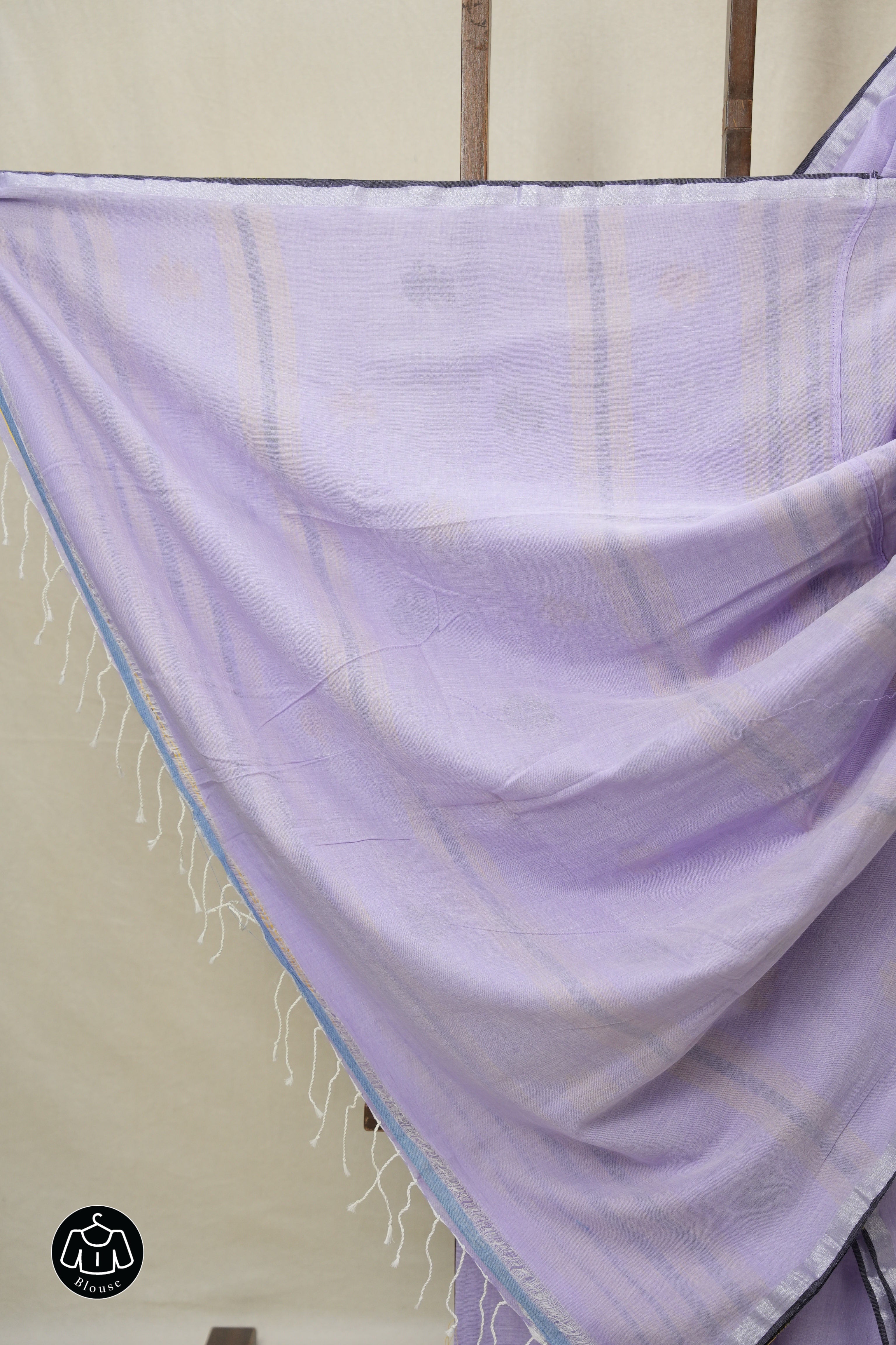 Lavender Bengal Cotton Jamdani Saree - SRLBCJS204