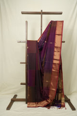 Coffee Brown Maheshwari Saree - SRCBMS1237