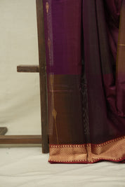 Coffee Brown Maheshwari Saree - SRCBMS1237