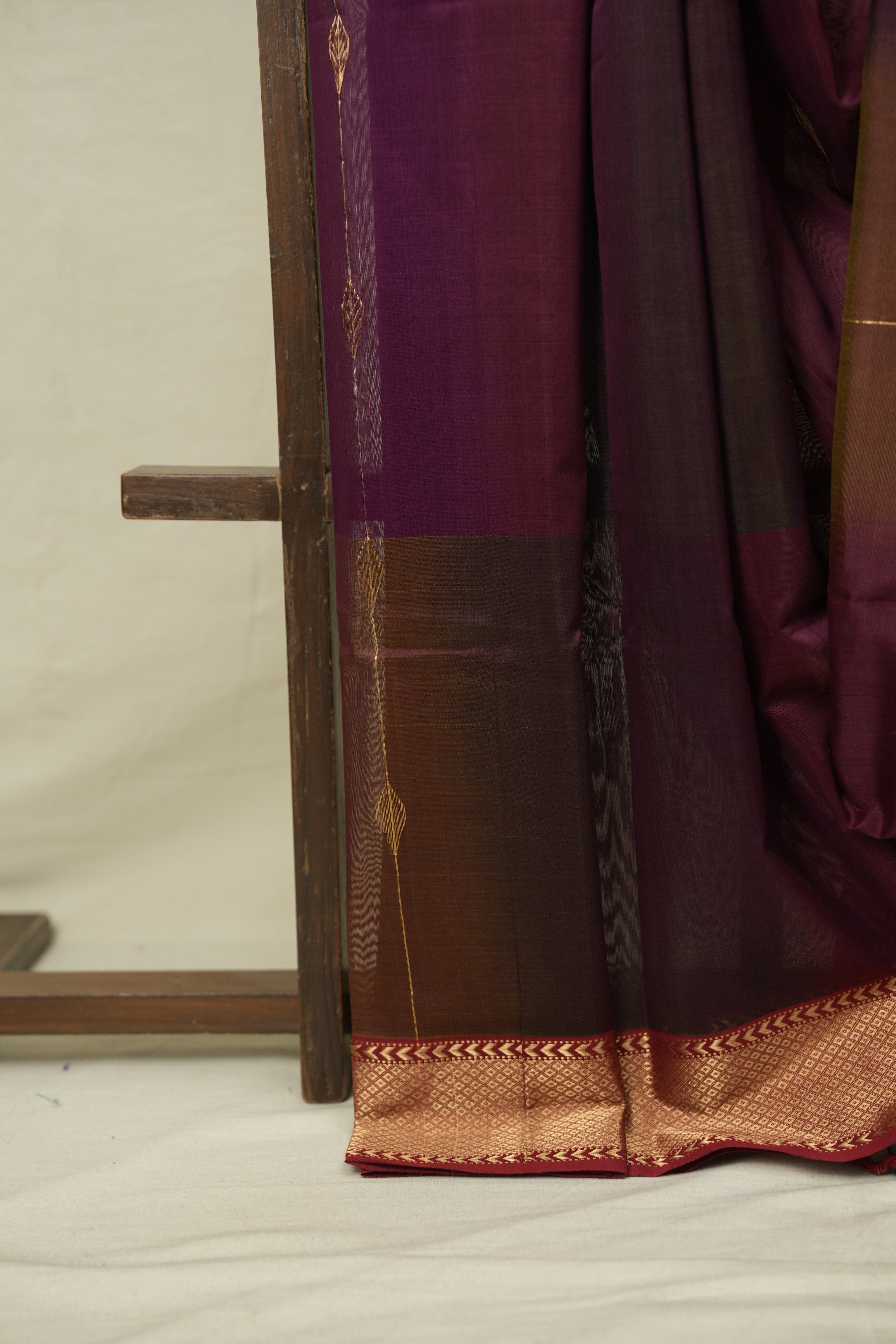 Coffee Brown Maheshwari Saree - SRCBMS1237