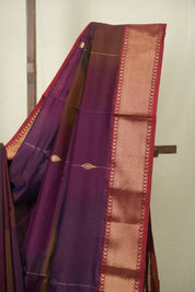 Coffee Brown Maheshwari Saree - SRCBMS1237
