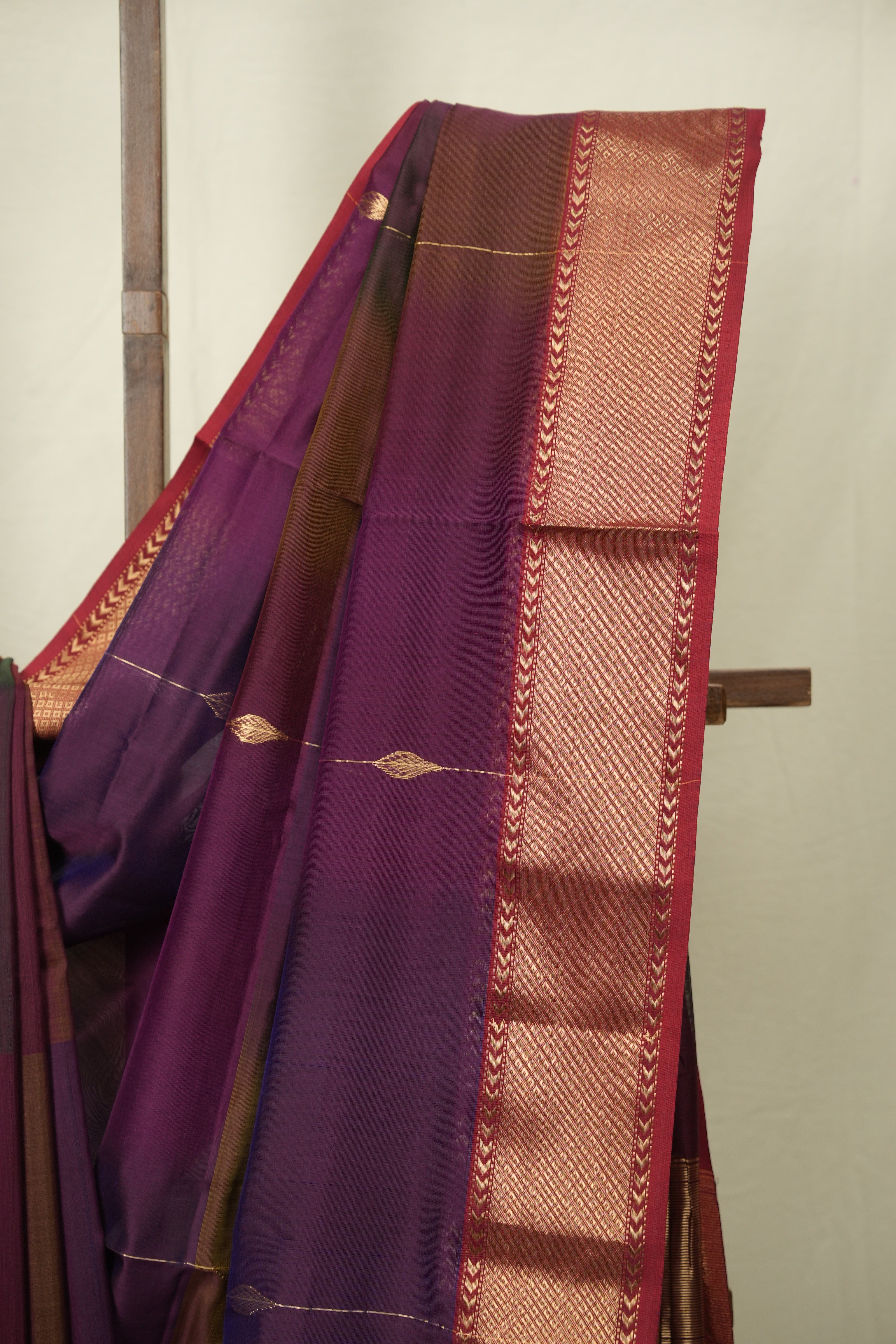Coffee Brown Maheshwari Saree - SRCBMS1237