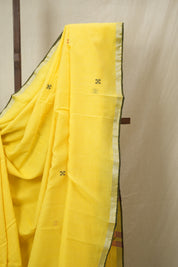 Yellow Bengal Cotton Jamdani Saree - SRYBCJS208