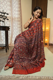 Maroon HBP Modal Silk Saree - SRMMSS621