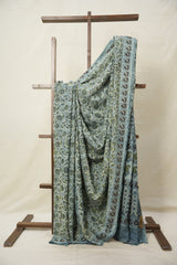 Green Blue HBP Modal Silk Saree - SRGBMSS485