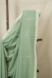 Pista Green Bengal Cotton Jamdani Saree - SRPGBCJS203