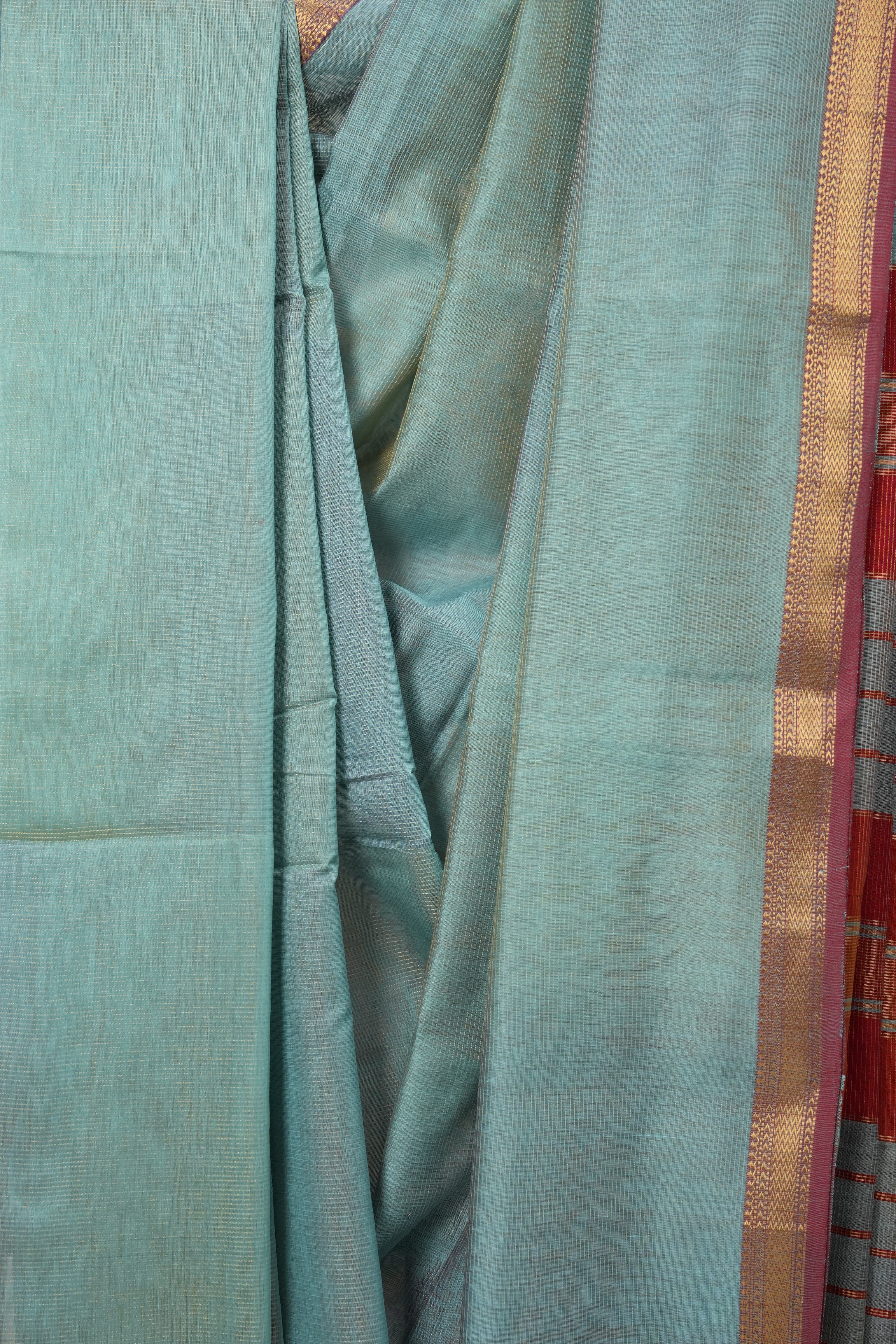 Sky Blue Maheshwari Tissue Saree - SRSBMTS592