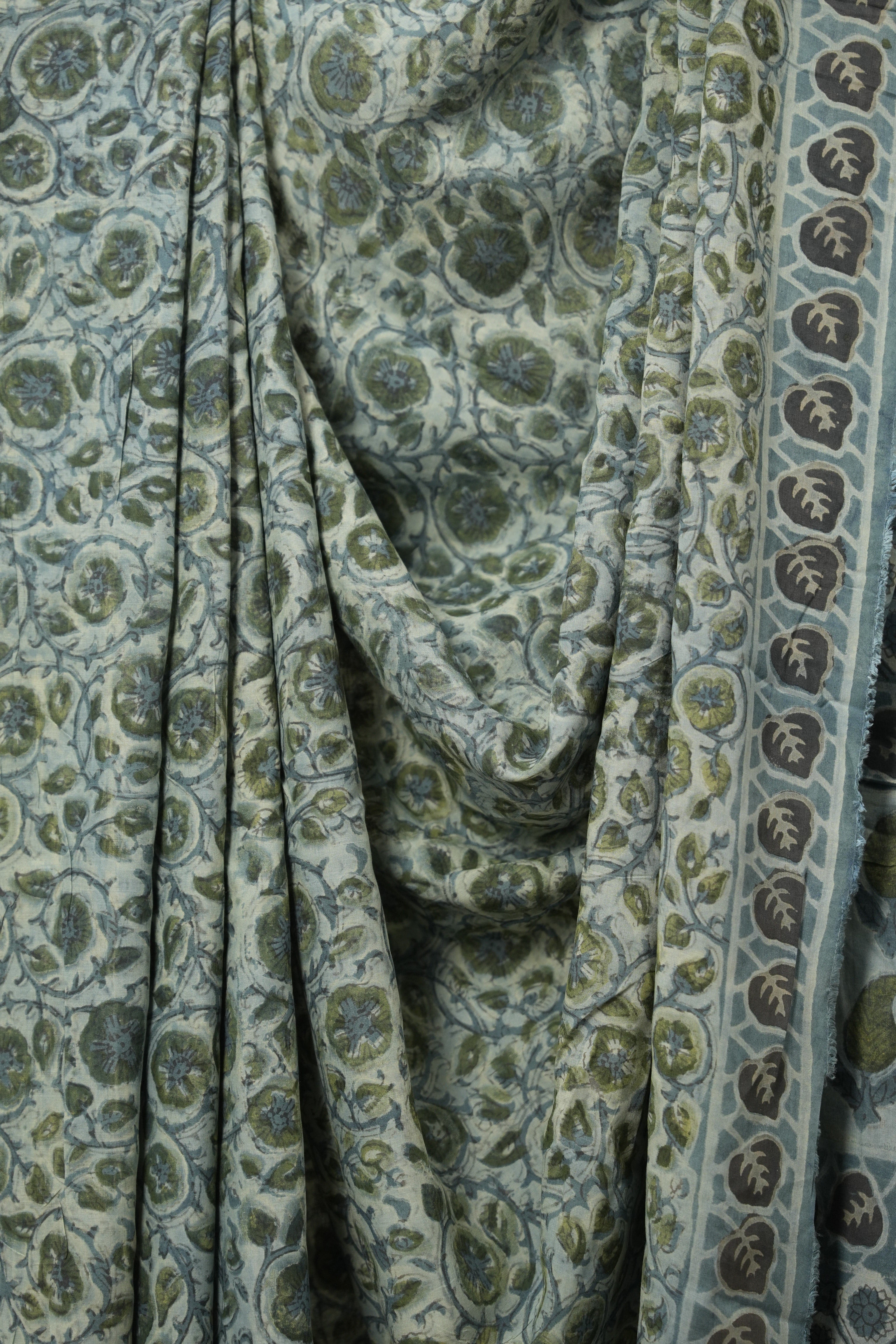 Green Blue HBP Modal Silk Saree - SRGBMSS485
