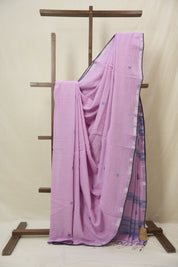 Lilac Bengal Cotton Jamdani Saree - SRLBCJS202