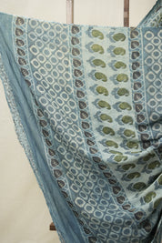 Green Blue HBP Modal Silk Saree - SRGBMSS485