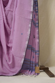 Lilac Bengal Cotton Jamdani Saree - SRLBCJS202