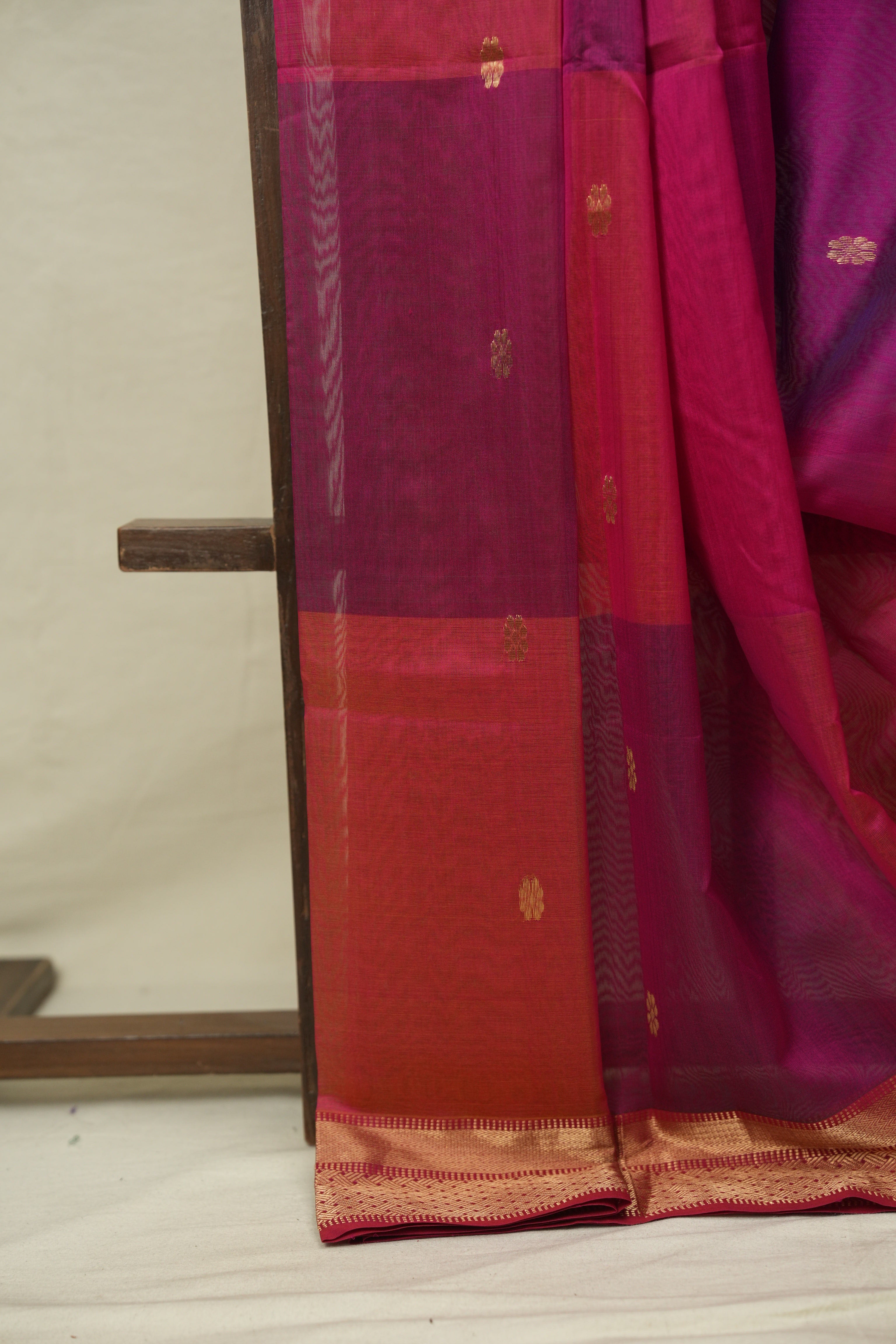 Rani Pink Maheshwari Saree - SRRPMS1235