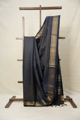 Peacock Blue Raw Silk Saree - SRPBRSS891