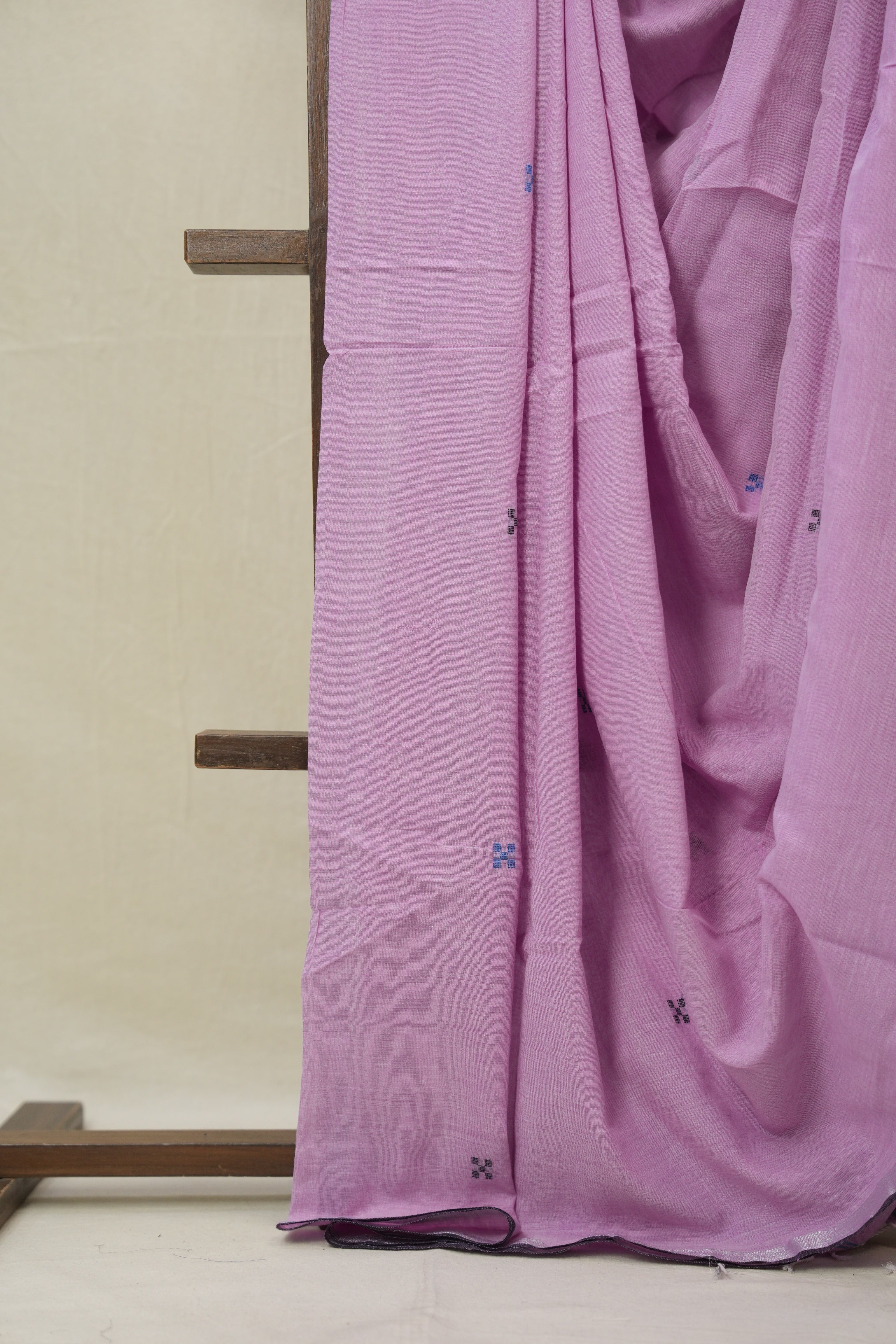 Lilac Bengal Cotton Jamdani Saree - SRLBCJS202