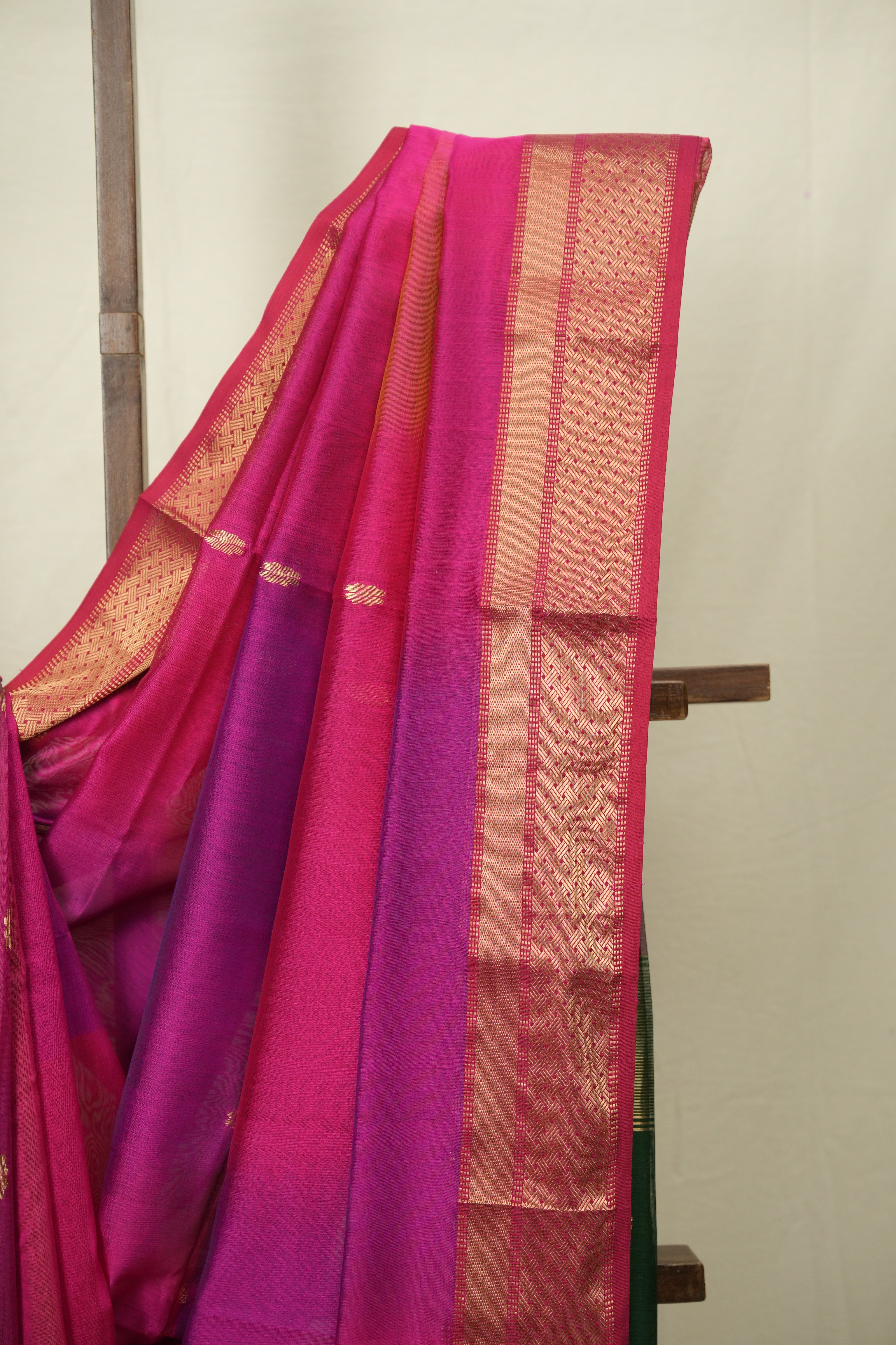 Rani Pink Maheshwari Saree - SRRPMS1235